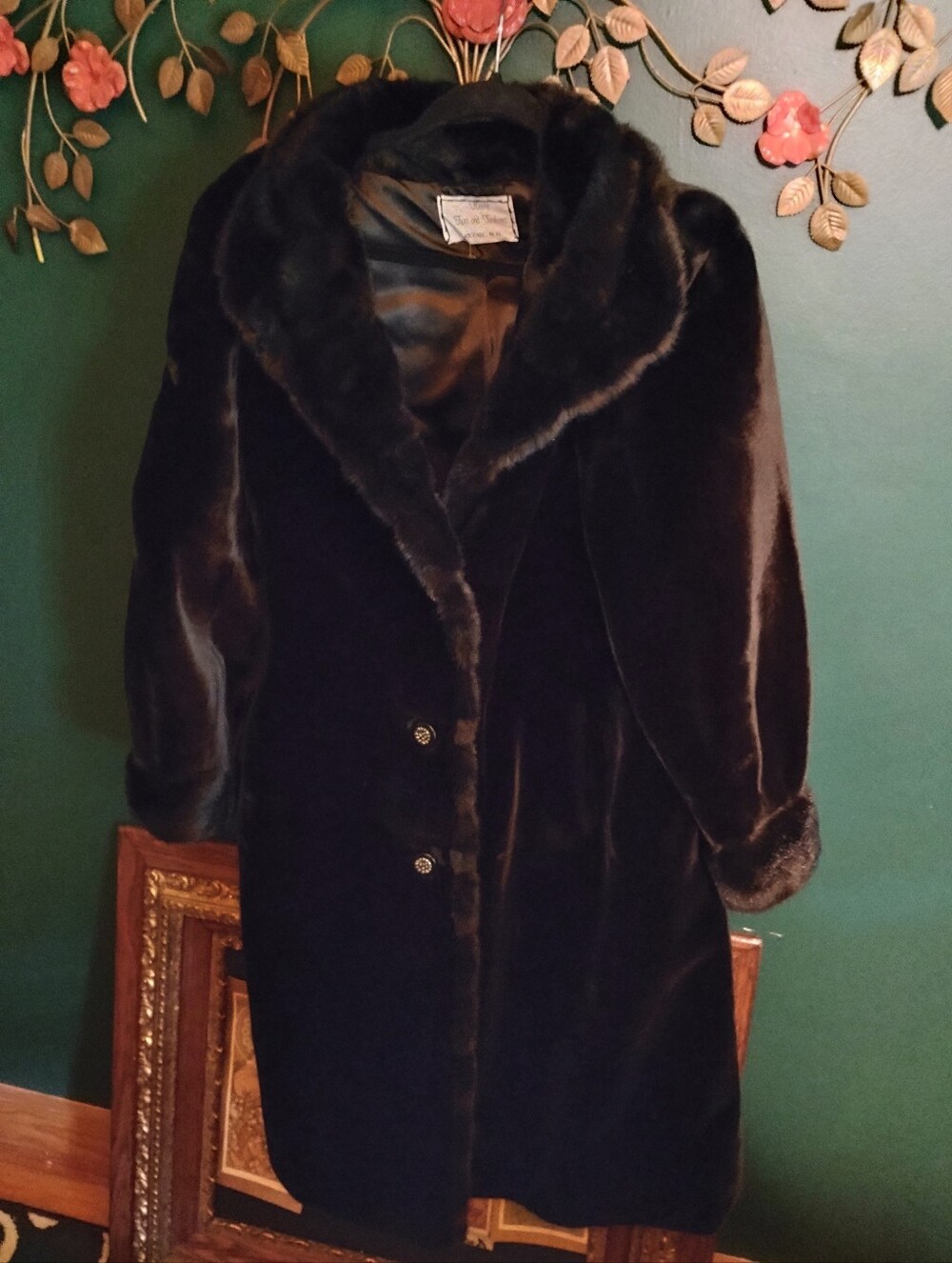 Lux Plush Black Fur Long Coat